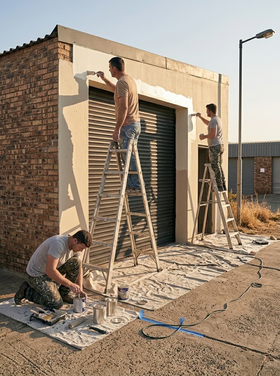 Exterior repainting on a West Rand sectional title complex